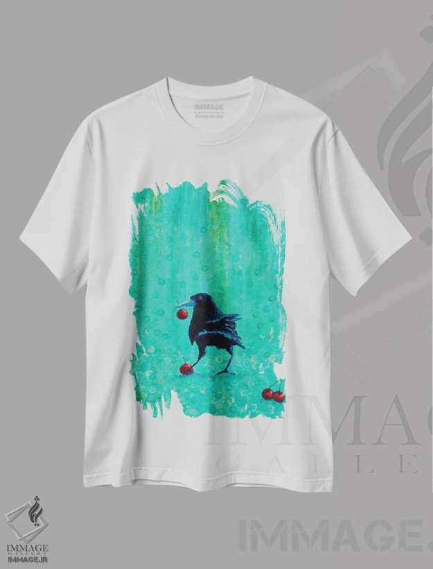 تیشرت سفید طرح دار شام برای یک نفر، تزئینی اثر هایدی بارنت | فروشگاه ایماژ