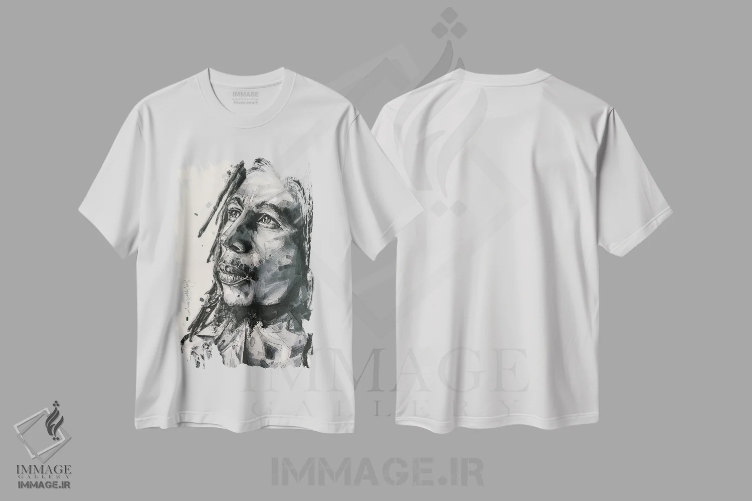 تیشرت سفید طرح دار باب مارلی، هنر آمریکایی آفریقایی تبار اثر ژوس هوپن برورز | فروشگاه ایماژ