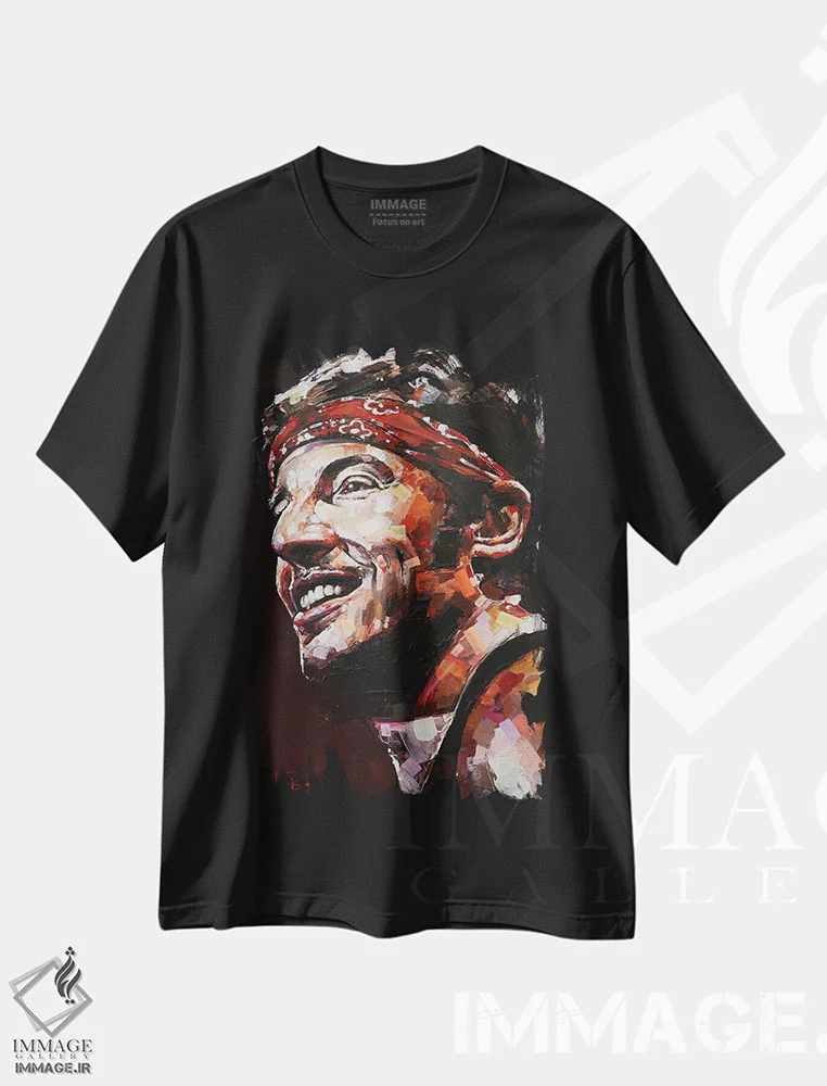 تیشرت مشکی طرح دار تابلوی بروس اسپرینگستین "رئیس"، مدیوم اثر ژوس هوپن برورز | immage.ir