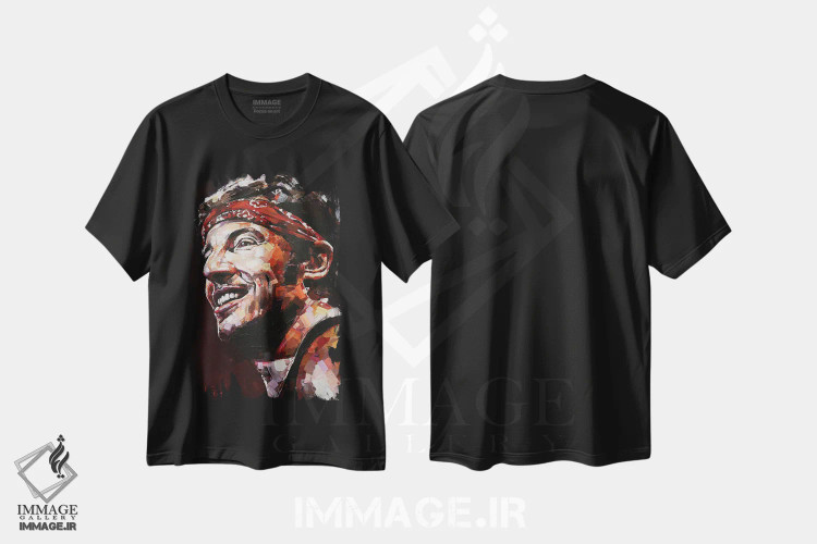 تیشرت مشکی طرح دار تابلوی بروس اسپرینگستین "رئیس"، مدیوم اثر ژوس هوپن برورز | immage.ir