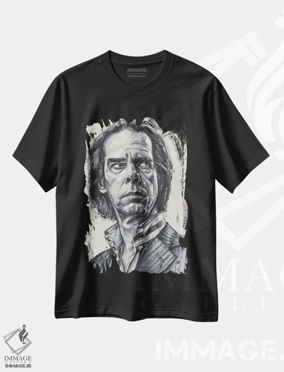 تیشرت مشکی طرح دار نیک کیو، مدیوم اثر ژوس هوپن برورز | immage.ir