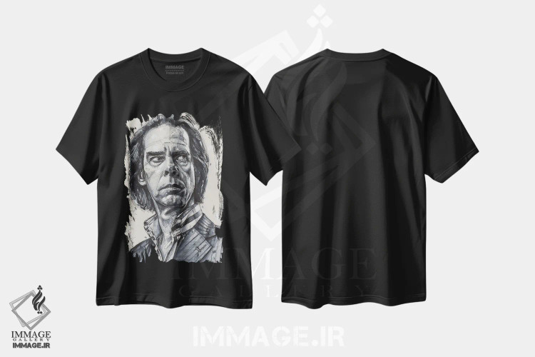 تیشرت مشکی طرح دار نیک کیو، مدیوم اثر ژوس هوپن برورز | immage.ir