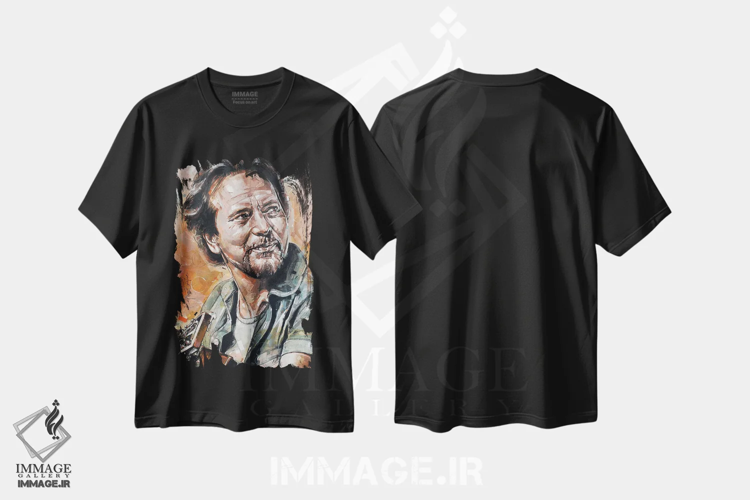 تیشرت مشکی طرح دار ادی ودر، پرل جم، مدیوم اثر ژوس هوپن برورز | immage.ir