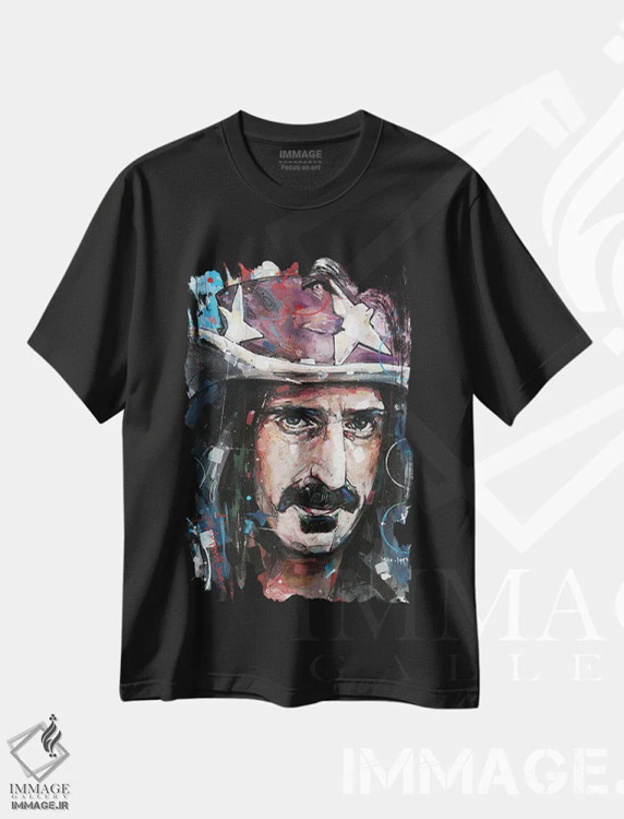 تیشرت مشکی طرح دار فرانک زاپا، مدیوم اثر ژوس هوپن برورز | فروشگاه ایماژ
