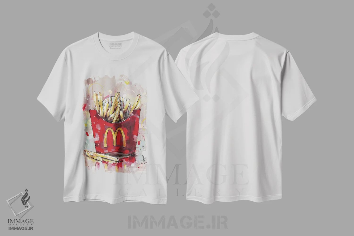 تیشرت سفید طرح دار سیب زمینی سرخ کرده مک دونالدز، مدیوم اثر ژوس هوپن برورز | فروشگاه ایماژ