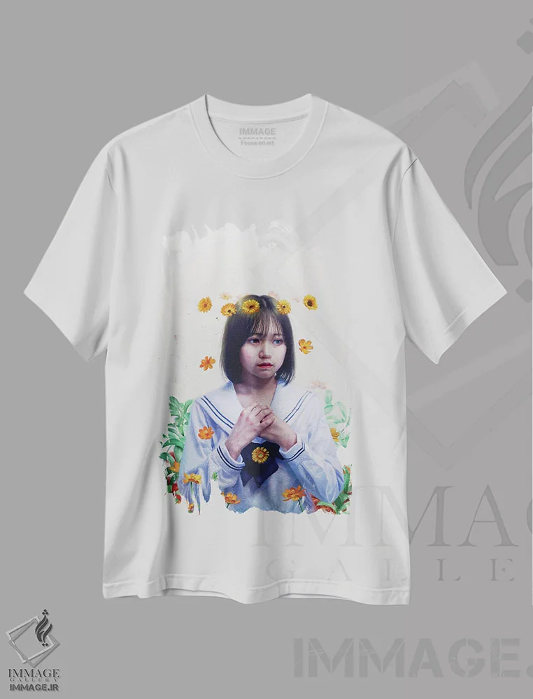 تیشرت سفید طرح دار آثار تاکاهیرو هیربایاشی - immage.ir