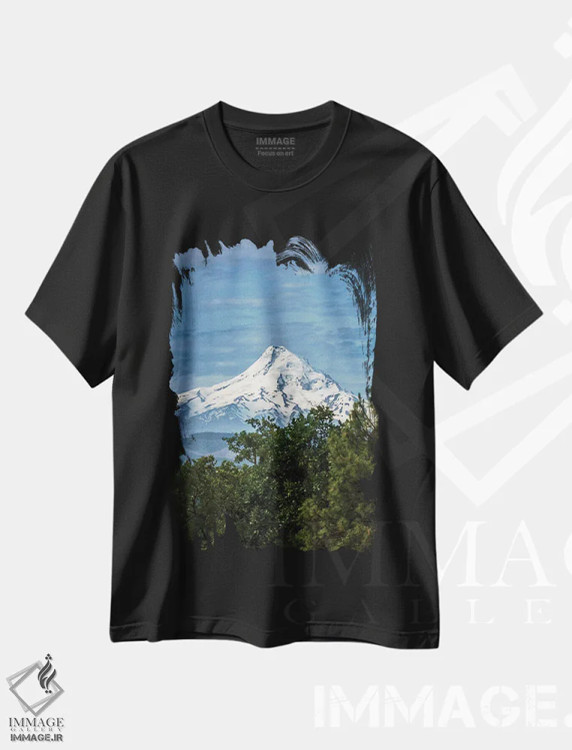 تیشرت مشکی طرح دار آثار شیلا حداد - immage.ir