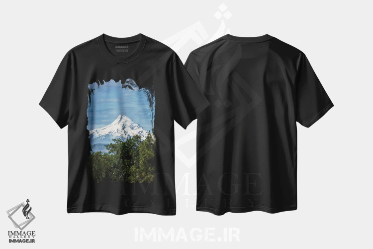 تیشرت مشکی طرح دار آثار شیلا حداد - immage.ir
