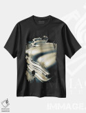 تیشرت مشکی طرح دار ماشین های نقره ای دهه ۵۰ نیویورک، عکاسی ماکرو اثر استیفن هاجتس | فروشگاه ایماژ