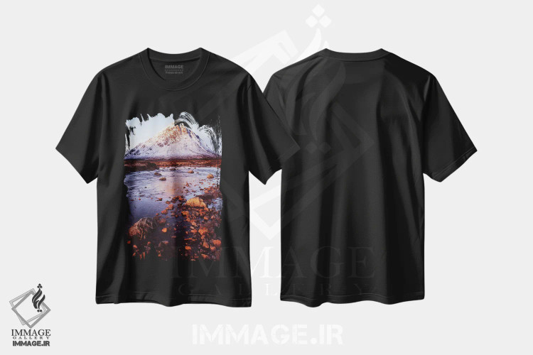 تیشرت مشکی طرح دار بواخیل اتیو مور، مدیوم اثر استیفن هاجتس | immage.ir