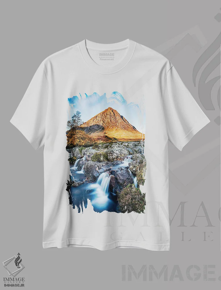 تیشرت سفید طرح دار پاییز در بوآکیل اتای مٌر، مدیوم اثر استیفن هاجتس | فروشگاه ایماژ