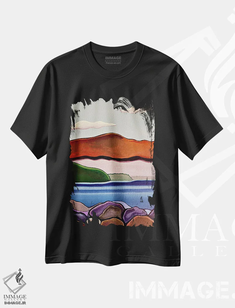 تیشرت مشکی طرح دار نمایی از مائونا کیا از پونا، تزئینی اثر هیدن هیل | فروشگاه ایماژ
