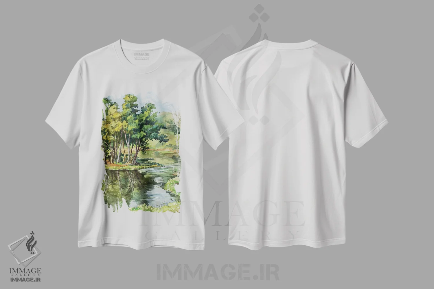 تیشرت سفید طرح دار محوطه سرگرمی یانگون، هنر فاخر معاصر اثر کنتس آرت | immage.ir