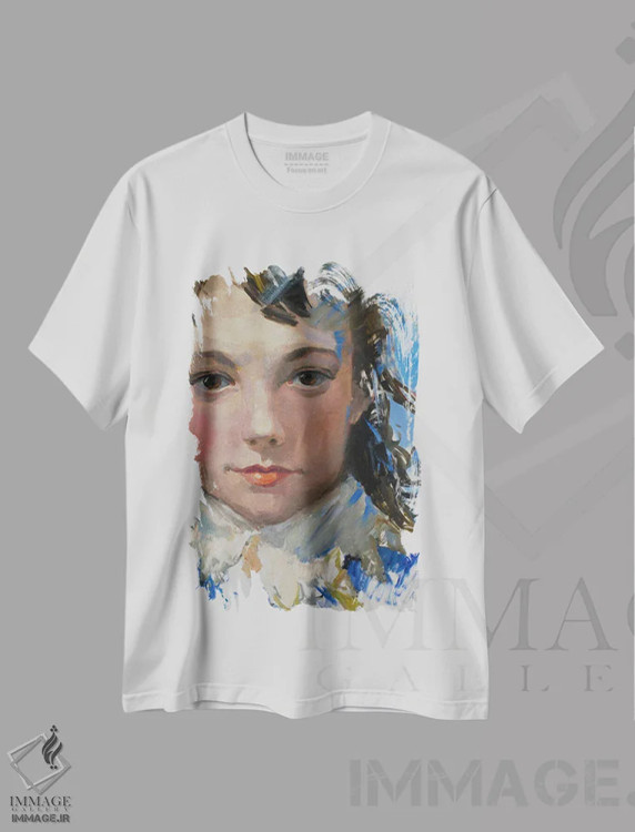 تیشرت سفید طرح دار آثار کنتس آرت - فروشگاه ایماژ