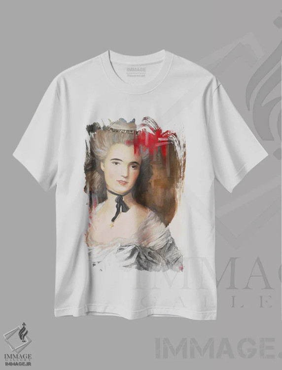 تیشرت سفید طرح دار آثار کنتس آرت - immage.ir