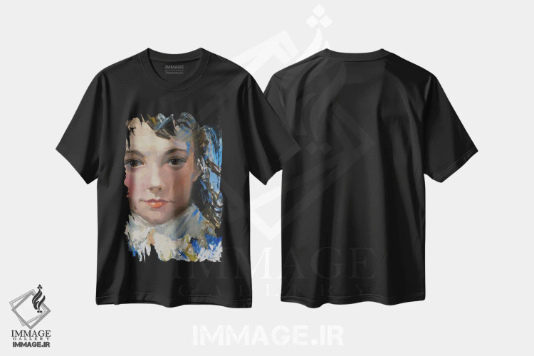 تیشرت مشکی طرح دار آثار کنتس آرت - immage.ir