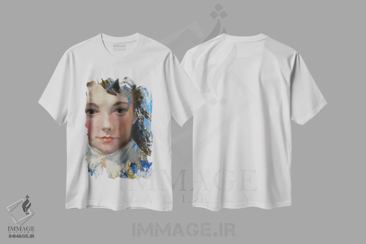 تیشرت سفید طرح دار آثار کنتس آرت - فروشگاه ایماژ