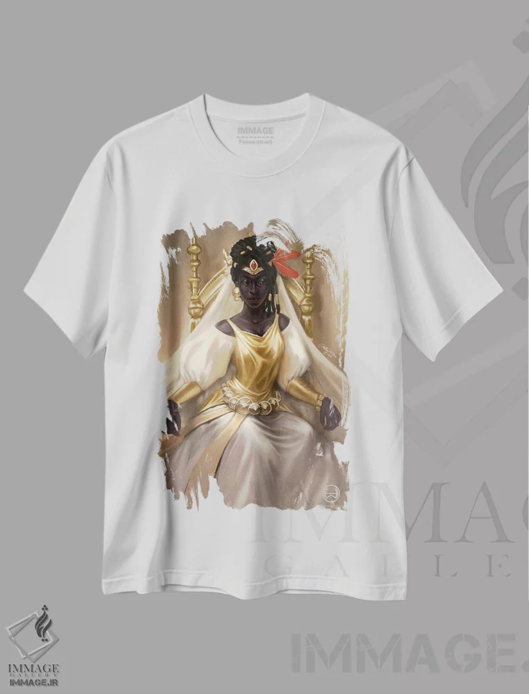 تیشرت سفید طرح دار ابسیدین، هنر آمریکایی آفریقایی تبار اثر هیلاری دی ویلسون | immage.ir