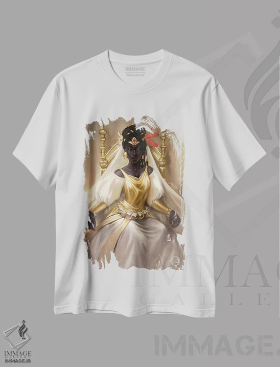 تیشرت سفید طرح دار ابسیدین، هنر آمریکایی آفریقایی تبار اثر هیلاری دی ویلسون | immage.ir