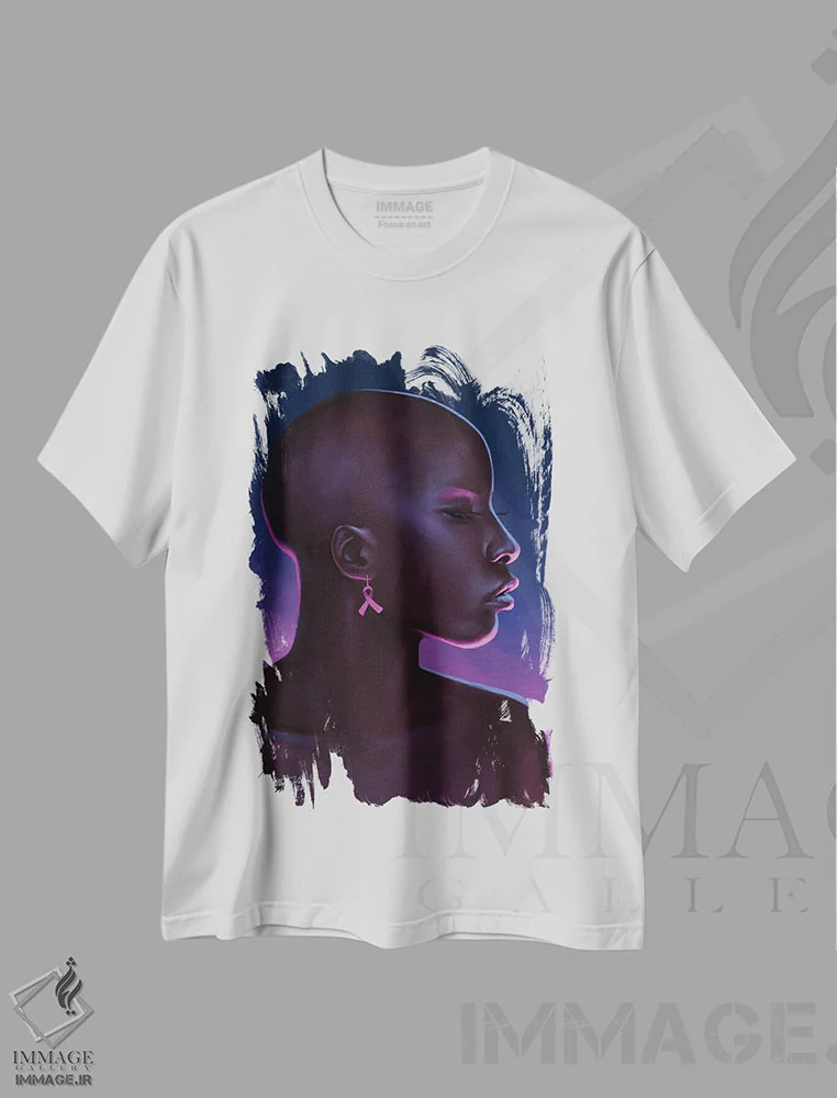 تیشرت سفید طرح دار نبرد، هنر آمریکایی آفریقایی تبار اثر هیلاری دی ویلسون | فروشگاه ایماژ
