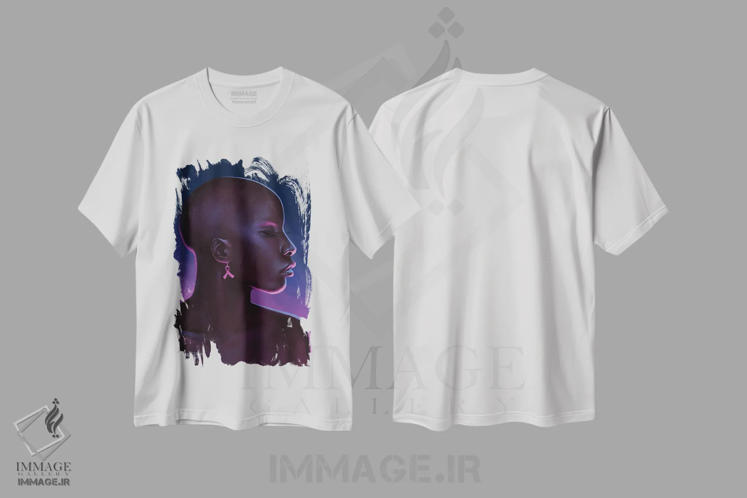 تیشرت سفید طرح دار نبرد، هنر آمریکایی آفریقایی تبار اثر هیلاری دی ویلسون | فروشگاه ایماژ