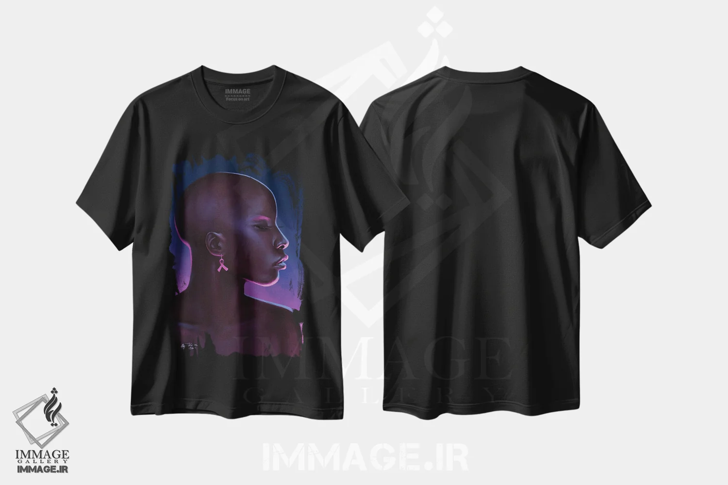 تیشرت مشکی طرح دار نبرد، هنر آمریکایی آفریقایی تبار اثر هیلاری دی ویلسون | immage.ir
