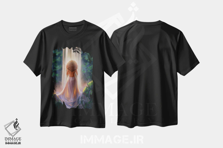 تیشرت مشکی طرح دار مادر طبیعت ۲، هنر آمریکایی آفریقایی تبار اثر هیلاری دی ویلسون | immage.ir