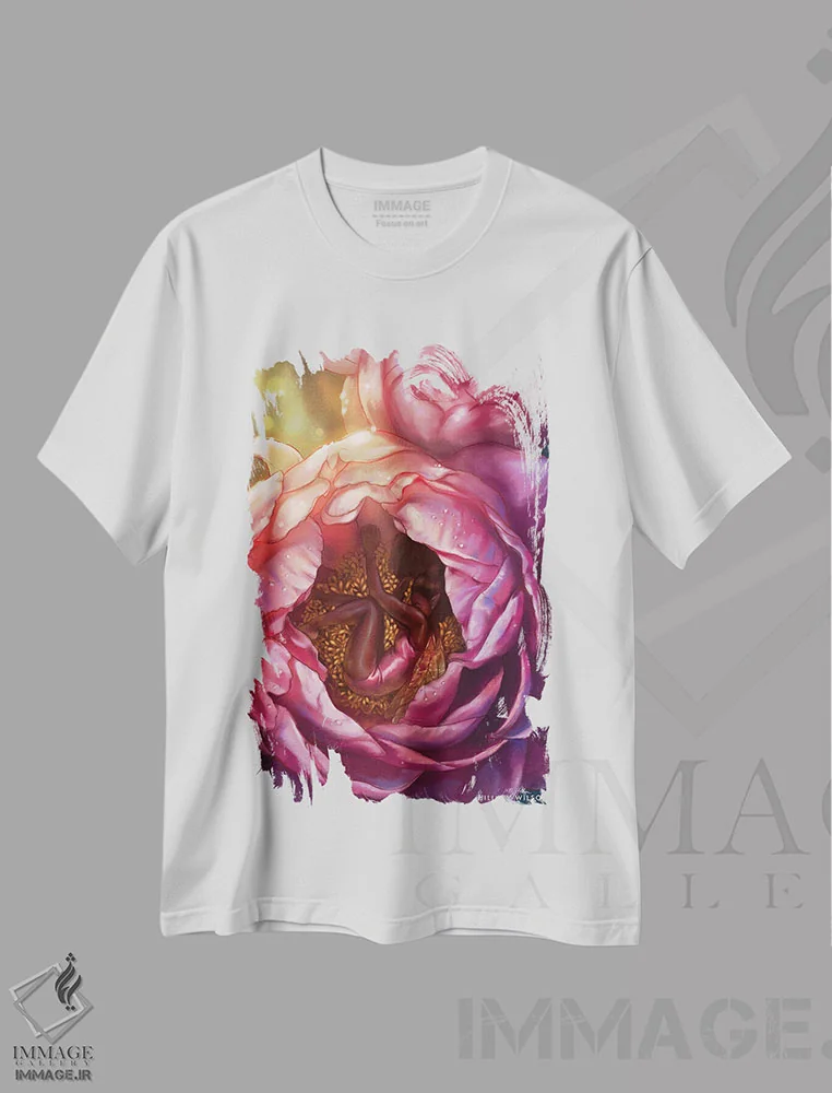 تیشرت سفید طرح دار خواب، هنر آمریکایی آفریقایی تبار اثر هیلاری دی ویلسون | فروشگاه ایماژ