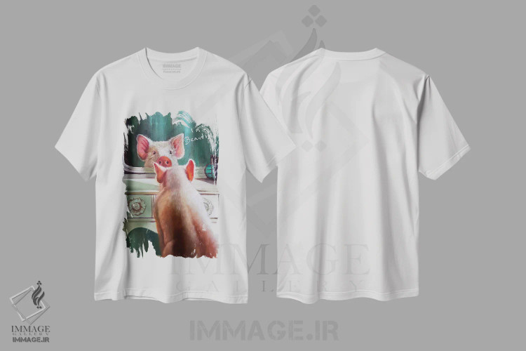 تیشرت سفید طرح دار تأیید، هنر فاخر معاصر اثر لوسیا هفرنان | فروشگاه ایماژ