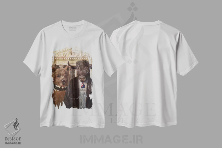 تیشرت سفید طرح دار گوتیک وال استریت ۲، مدیوم اثر لوسیا هفرنان | immage.ir