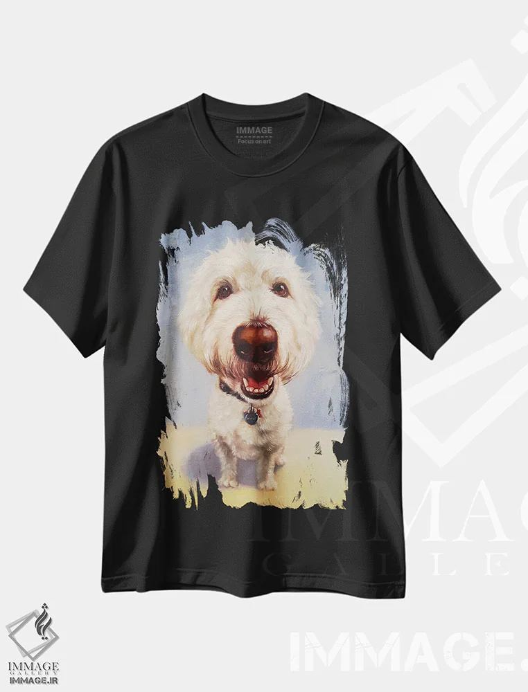 تیشرت مشکی طرح دار مولی، مدیوم اثر لوسیا هفرنان | فروشگاه ایماژ