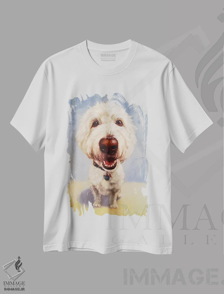 تیشرت سفید طرح دار مولی، مدیوم اثر لوسیا هفرنان | immage.ir