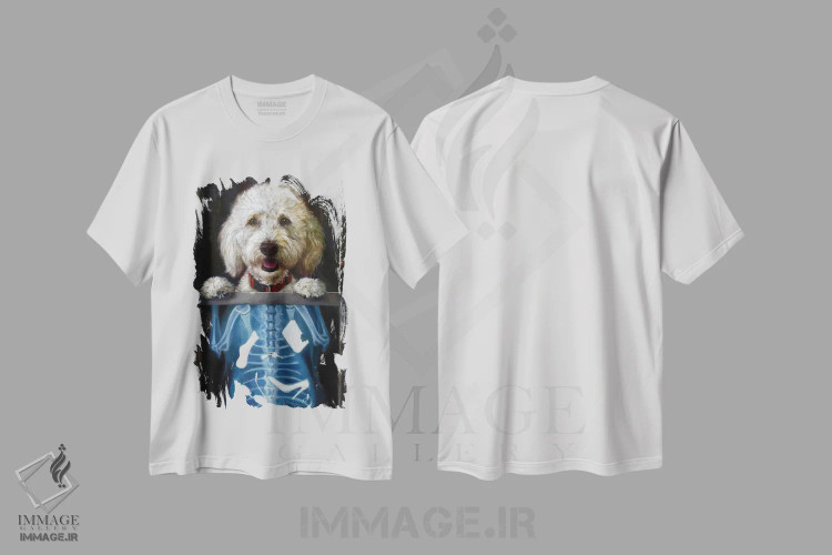 تیشرت سفید طرح دار داستان درونی، هنر فاخر معاصر اثر لوسیا هفرنان | فروشگاه ایماژ