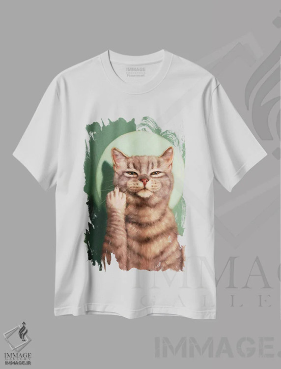 تیشرت سفید طرح دار صبح بخیر به شما، هنر دیجیتال اثر لوسیا هفرنان | فروشگاه ایماژ