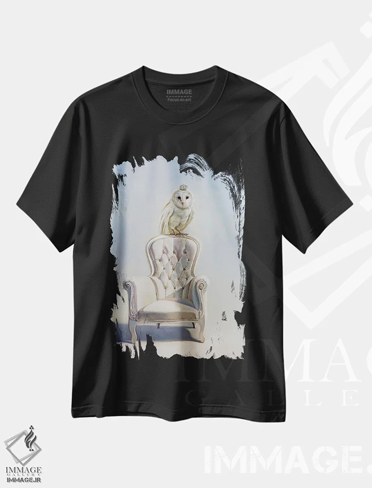 تیشرت مشکی طرح دار ملکه برفی، هنر دیجیتال اثر لوسیا هفرنان | immage.ir