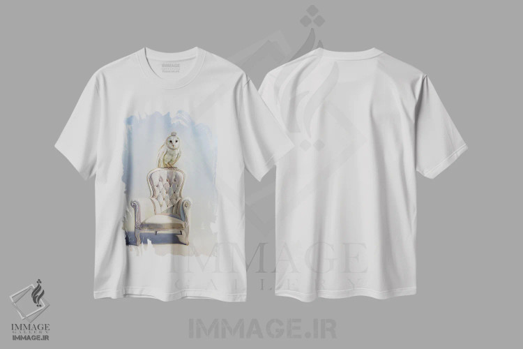 تیشرت سفید طرح دار ملکه برفی، هنر دیجیتال اثر لوسیا هفرنان | فروشگاه ایماژ