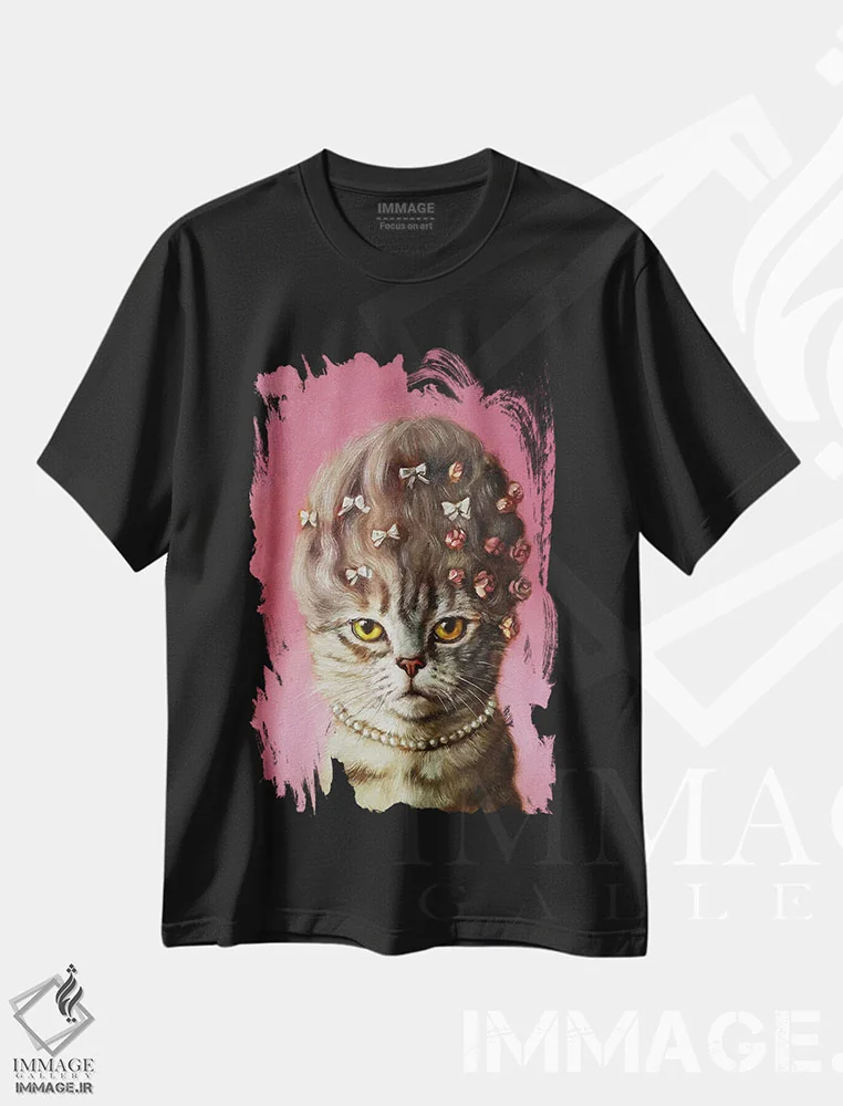 تیشرت مشکی طرح دار ماری کتُوینت اثر لوسیا هفرنان | immage.ir