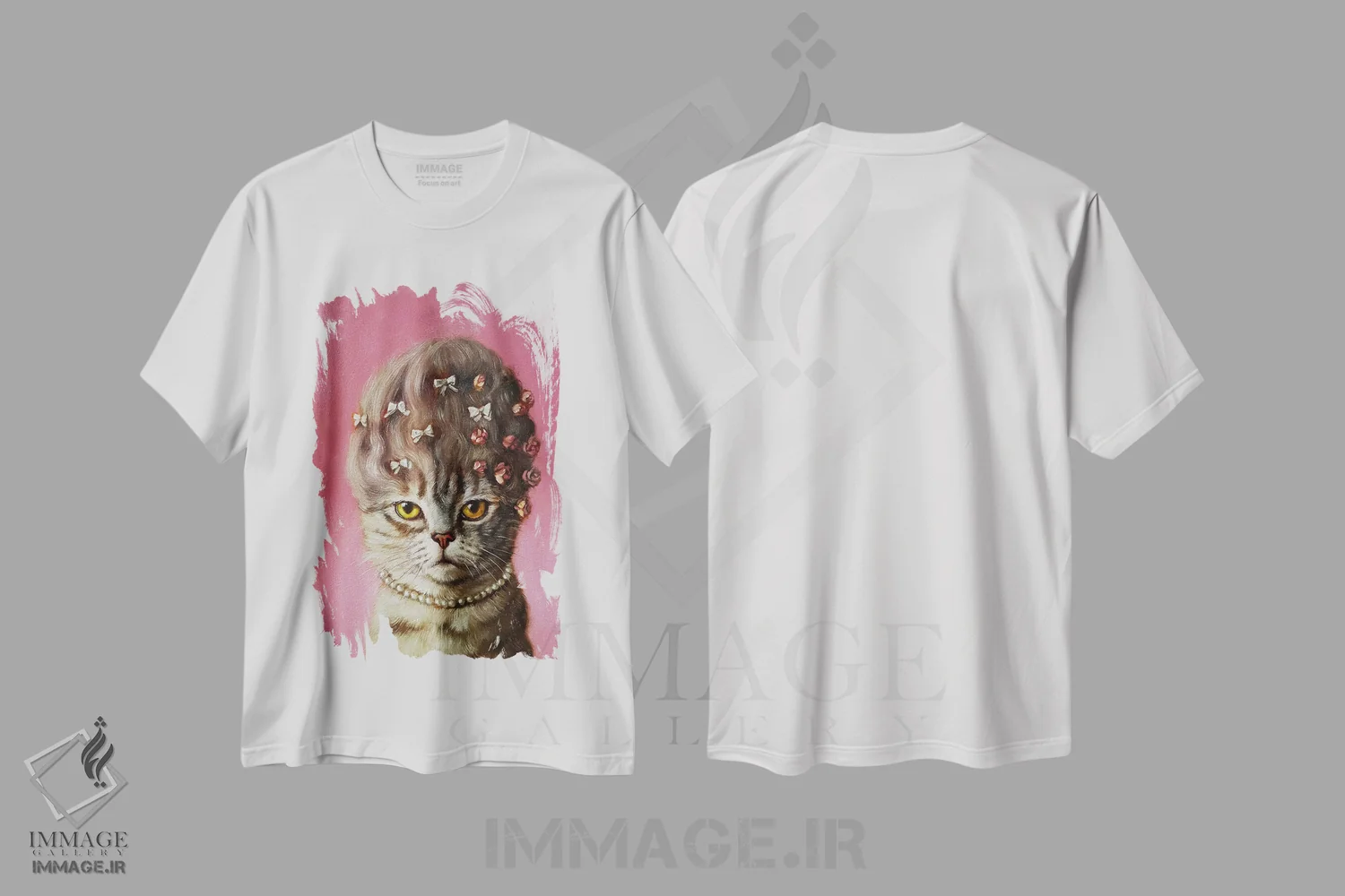 تیشرت سفید طرح دار ماری کتُوینت اثر لوسیا هفرنان | فروشگاه ایماژ