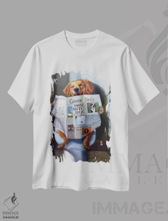 تیشرت سفید طرح دار خیلی بامزه، هنر فاخر معاصر اثر لوسیا هفرنان | immage.ir