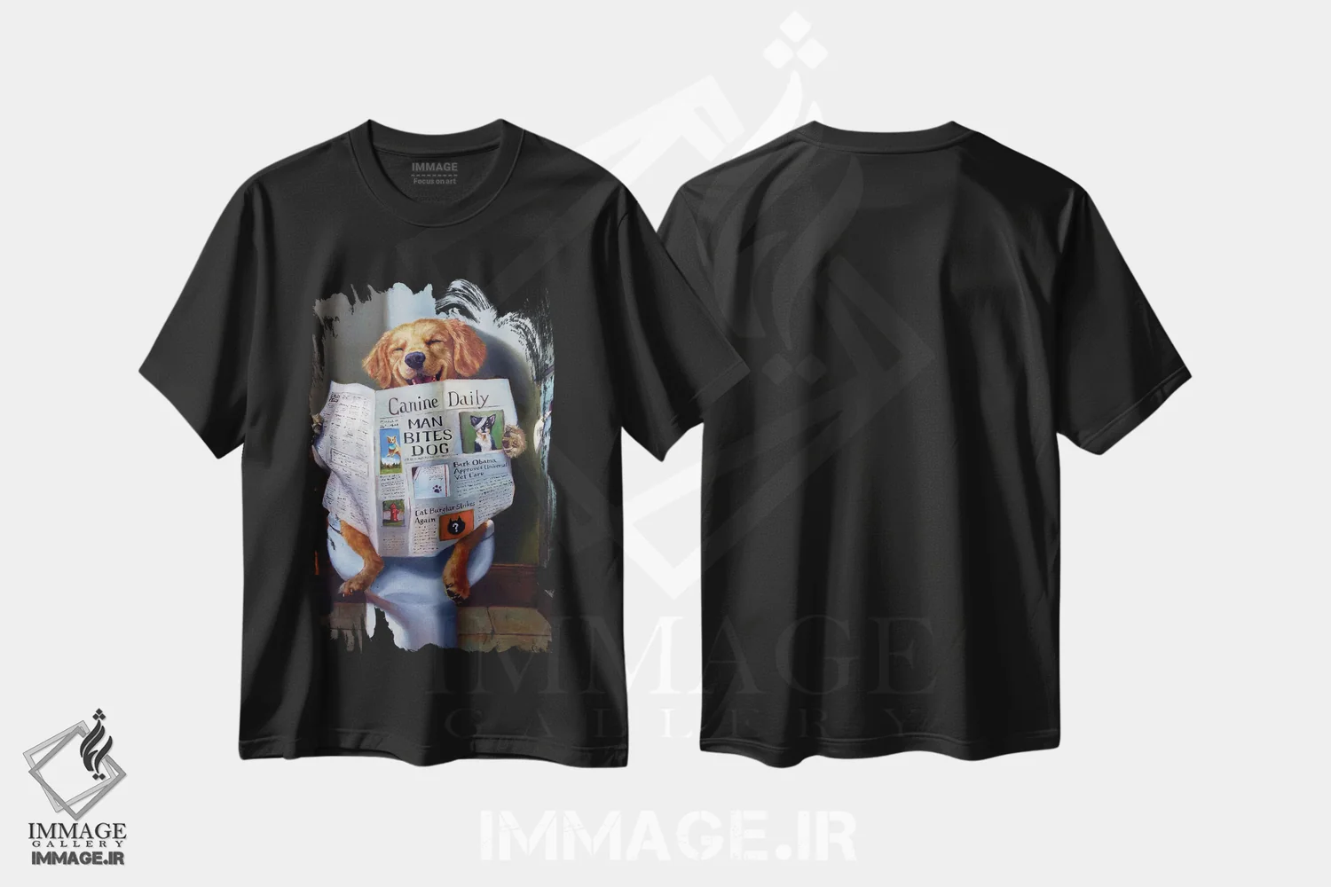 تیشرت مشکی طرح دار خیلی بامزه، هنر فاخر معاصر اثر لوسیا هفرنان | فروشگاه ایماژ