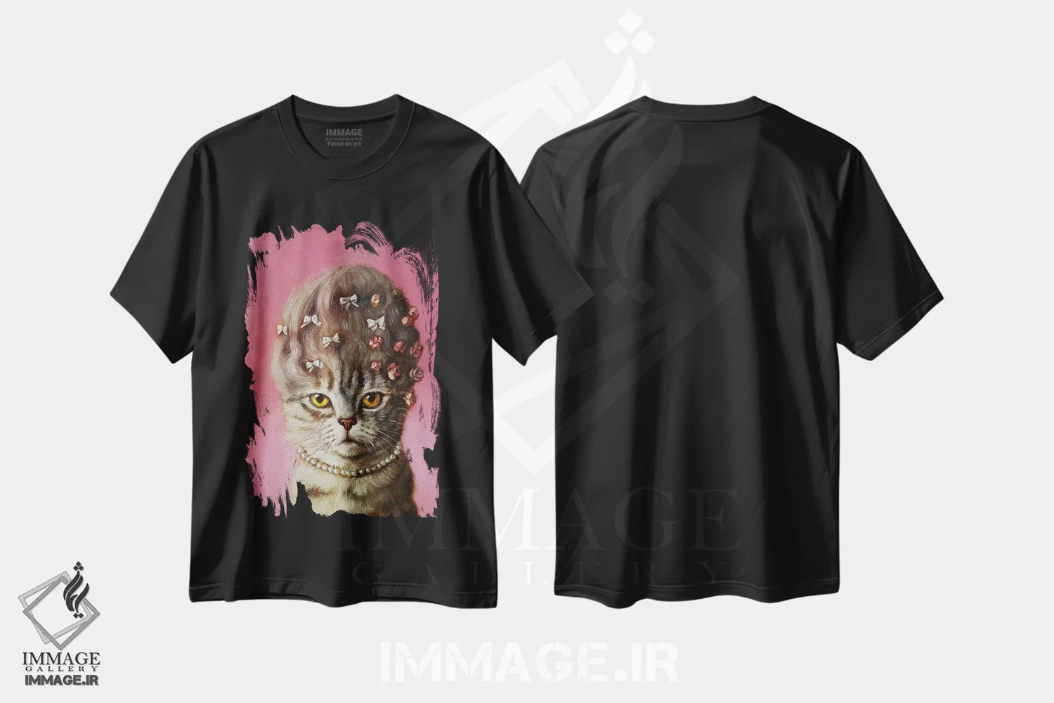 تیشرت مشکی طرح دار ماری کتُوینت اثر لوسیا هفرنان | immage.ir