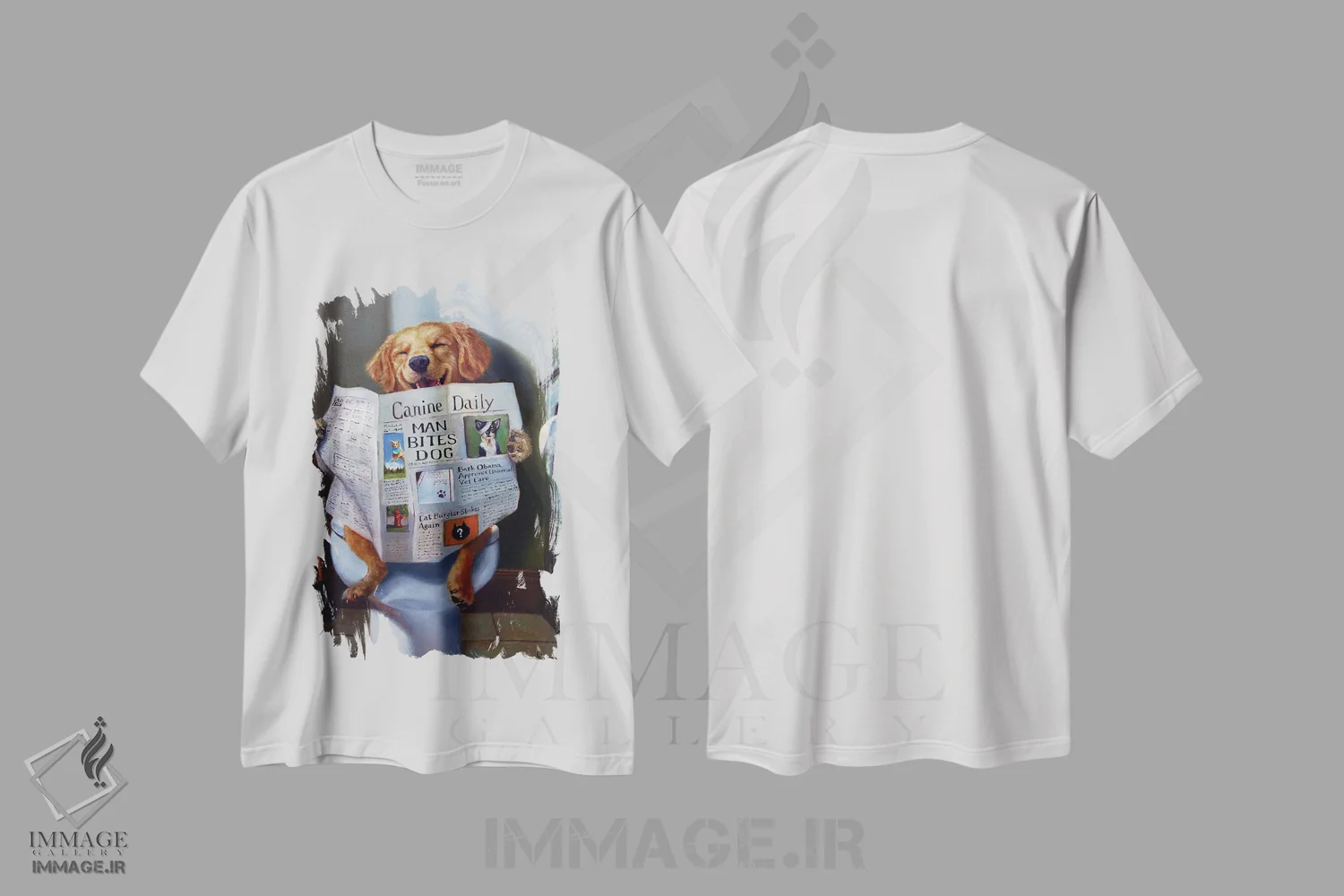 تیشرت سفید طرح دار خیلی بامزه، هنر فاخر معاصر اثر لوسیا هفرنان | immage.ir