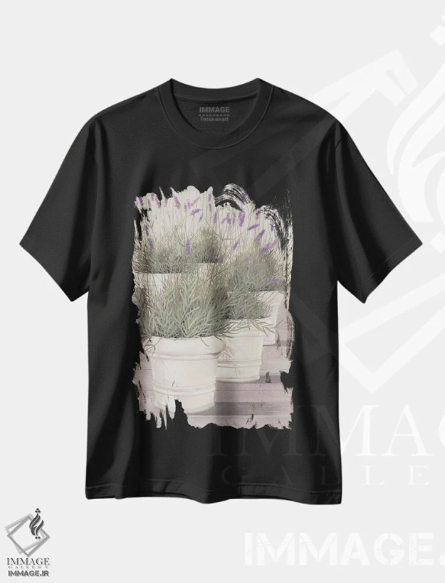 تیشرت مشکی طرح دار اسطوخودوس، تزئینی اثر فرانتس هایگل | فروشگاه ایماژ