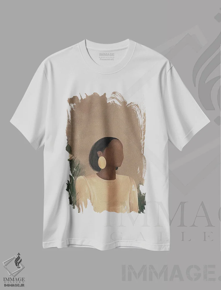 تیشرت سفید طرح دار آغاز نو، هنر آمریکایی آفریقایی تبار اثر هلینا اکنم | فروشگاه ایماژ