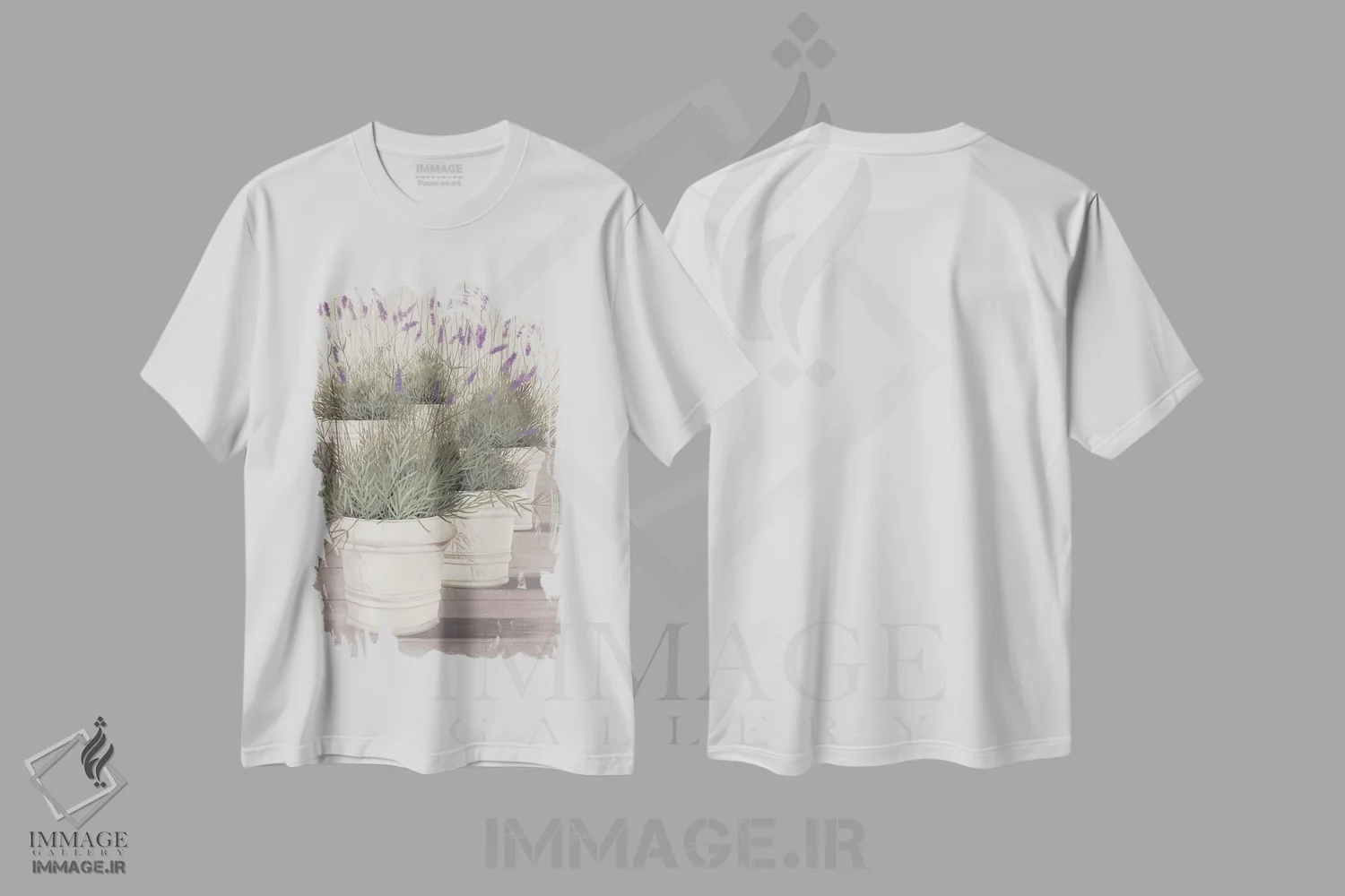 تیشرت سفید طرح دار اسطوخودوس، تزئینی اثر فرانتس هایگل | immage.ir