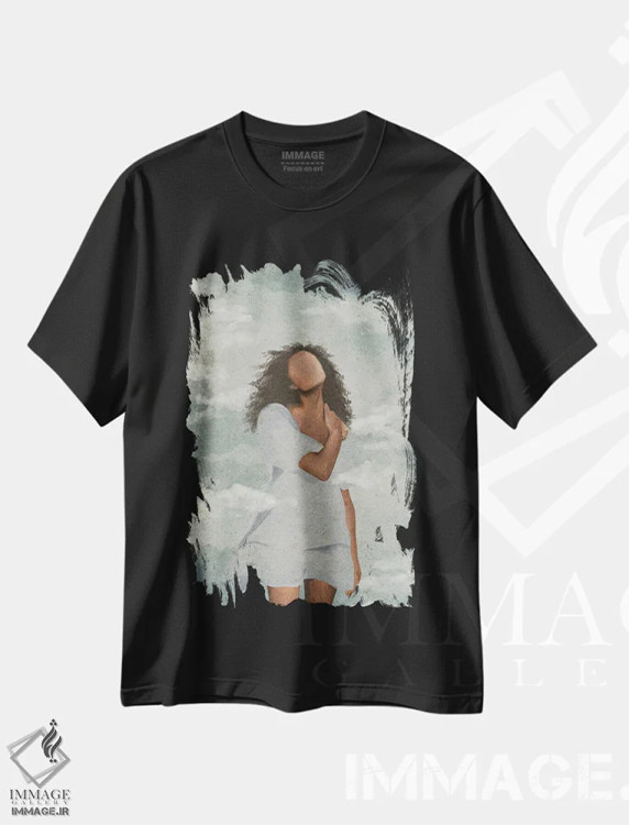 تیشرت مشکی طرح دار بازدم، هنر آمریکایی آفریقایی تبار اثر هلینا اکنم | immage.ir