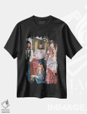 تیشرت مشکی طرح دار فلیت وود مک، دست نقاشی و طراحی دستی اثر هنر کریس هافمن | فروشگاه ایماژ