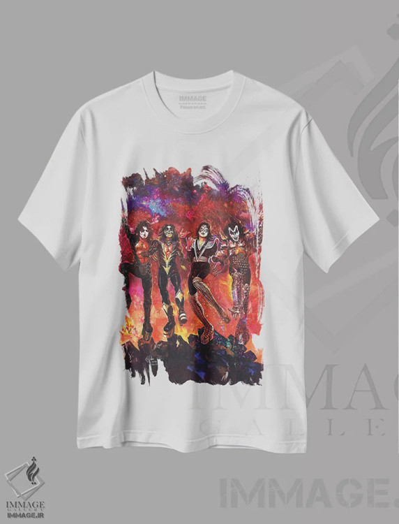 تیشرت سفید طرح دار کیس دیسترویِر، دست نقاشی و طراحی دستی اثر هنر کریس هافمن | فروشگاه ایماژ