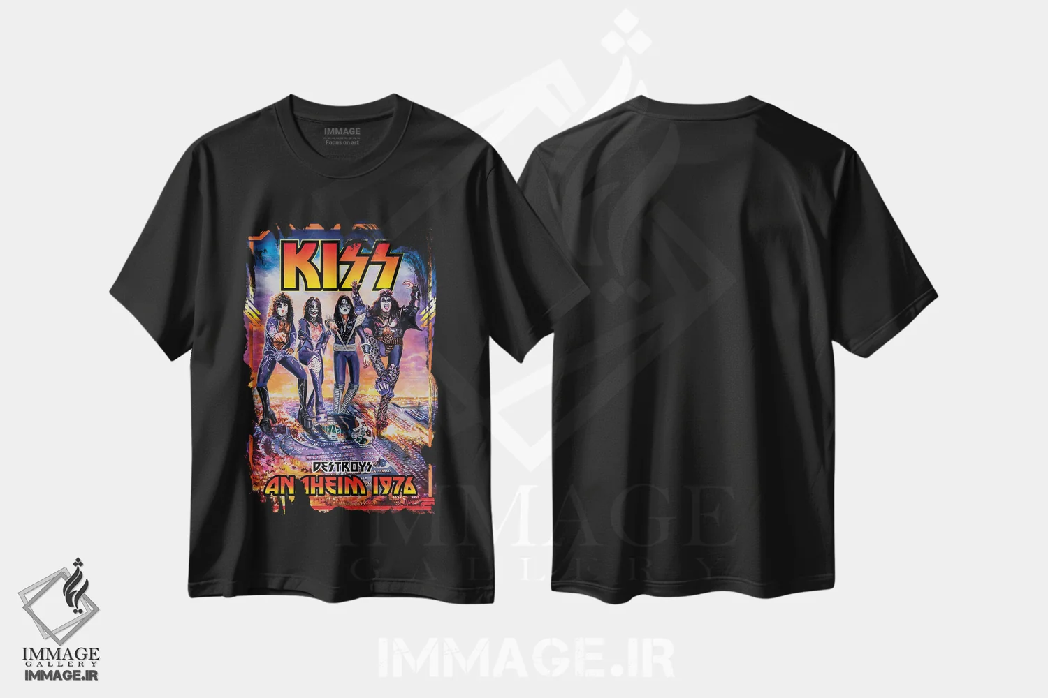 تیشرت مشکی طرح دار کیس اناهایم، دست نقاشی و طراحی دستی اثر هنر کریس هافمن | فروشگاه ایماژ