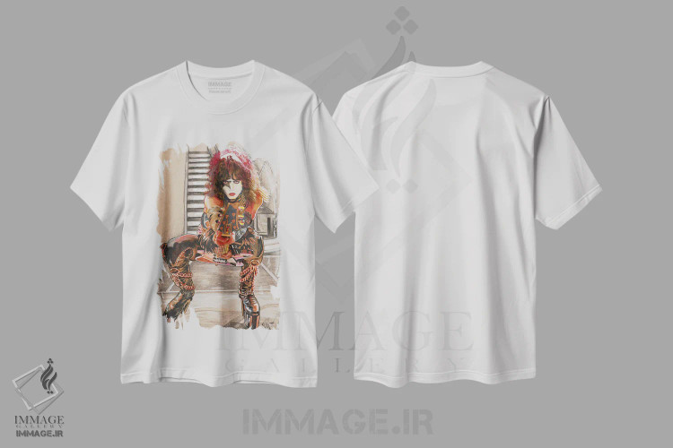 تیشرت سفید طرح دار استارچایلد زنده ۲، دست نقاشی و طراحی دستی اثر هنر کریس هافمن | فروشگاه ایماژ